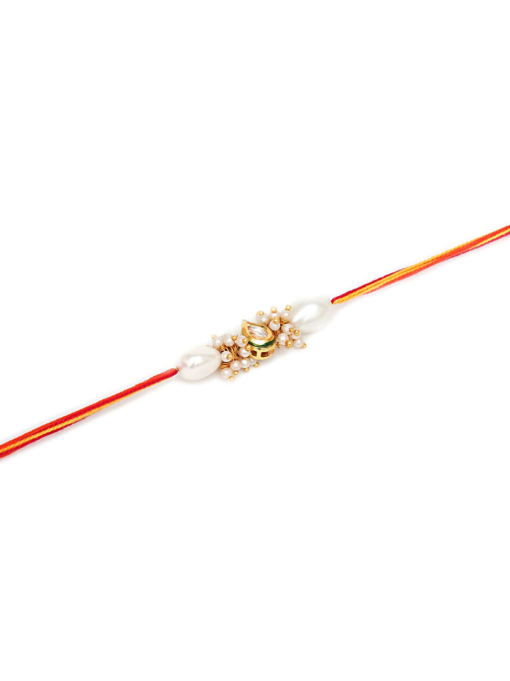 Designer kundan Rakhi - Ruby Raang | Grocsy