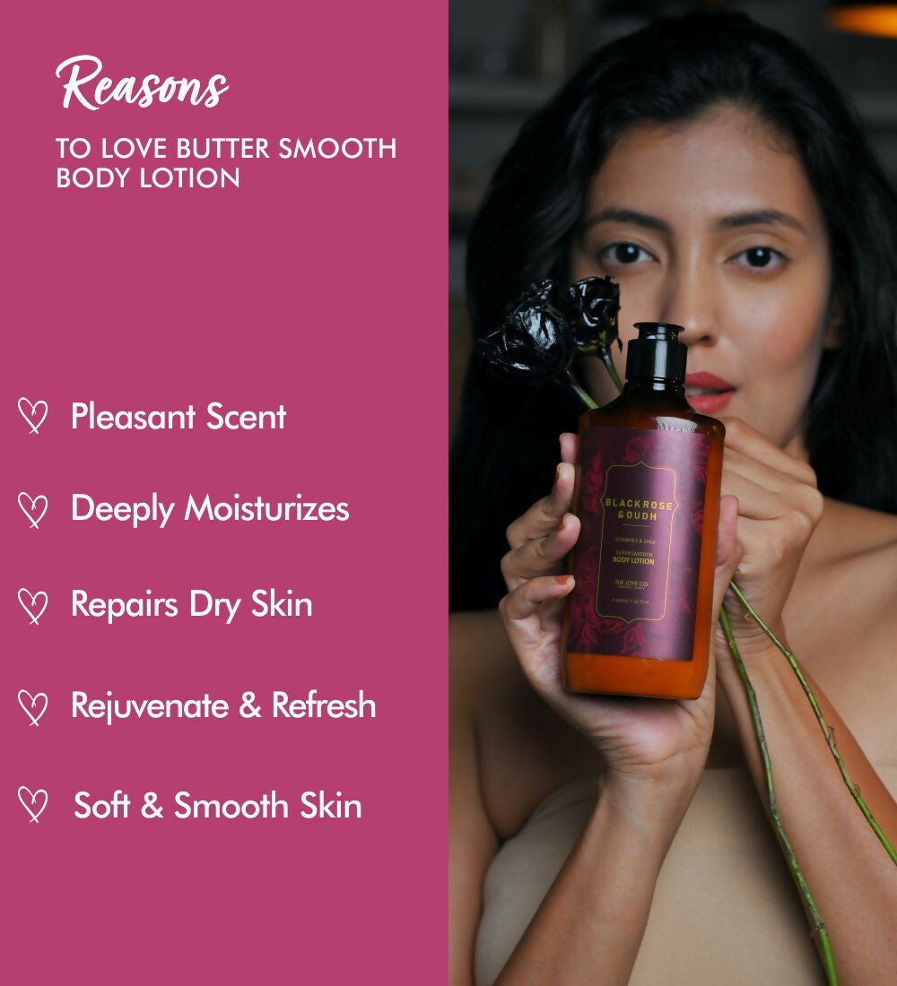 The Love Co. Luxury Black Rose & Oudh Body Lotion | Grocsy