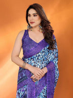 PR Fashion Jamun Kota Doria Printed Saree | Grocsy