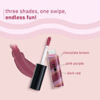 Plum Soft Swirl Lip Gloss 3 Shades In 1 & 122 Cherry Chocolate | Grocsy
