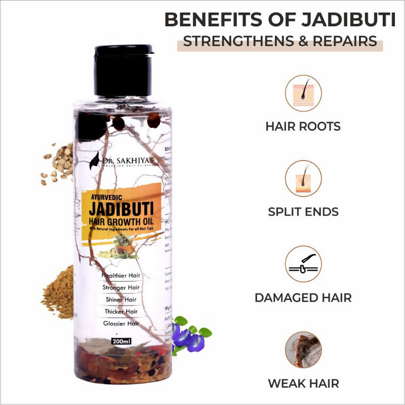 Dr.Sakhiya Ayurvedic Jadibuti Hair Growth Oil | Grocsy