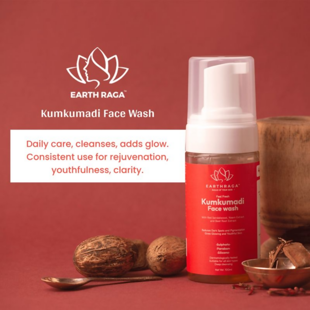 Earthraga Kumkumadi Foaming Face Wash | Grocsy