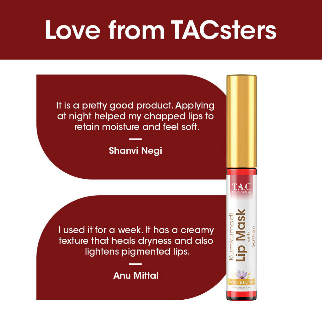 TAC - The Ayurveda Co. Kumkumadi Lip Mask with Saffron | Grocsy