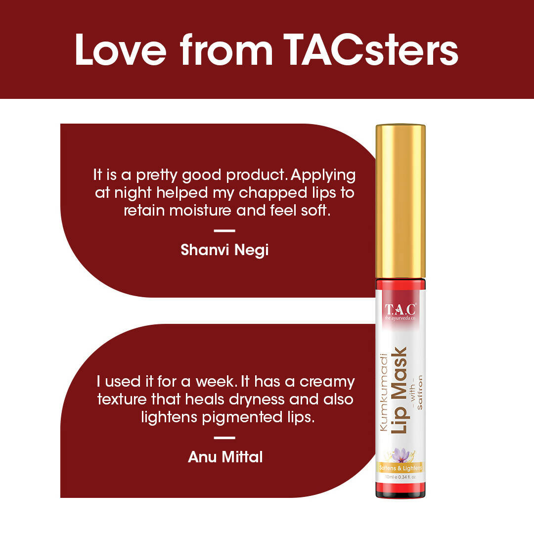 TAC - The Ayurveda Co. Kumkumadi Lip Mask with Saffron | Grocsy