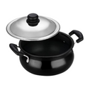 Vinod Black Pearl Hard Anodised Non Stick Handi with Lid | Grocsy