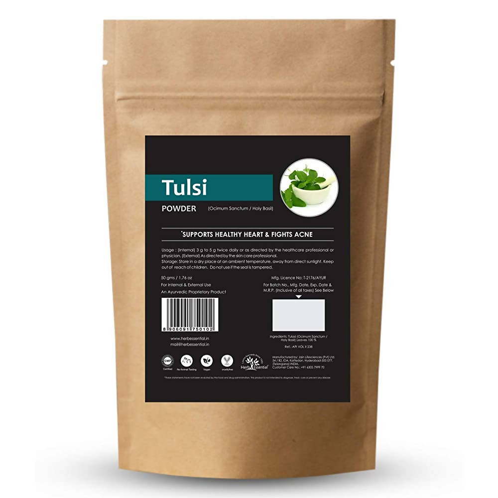 Herb Essential Tulsi Powder | Grocsy
