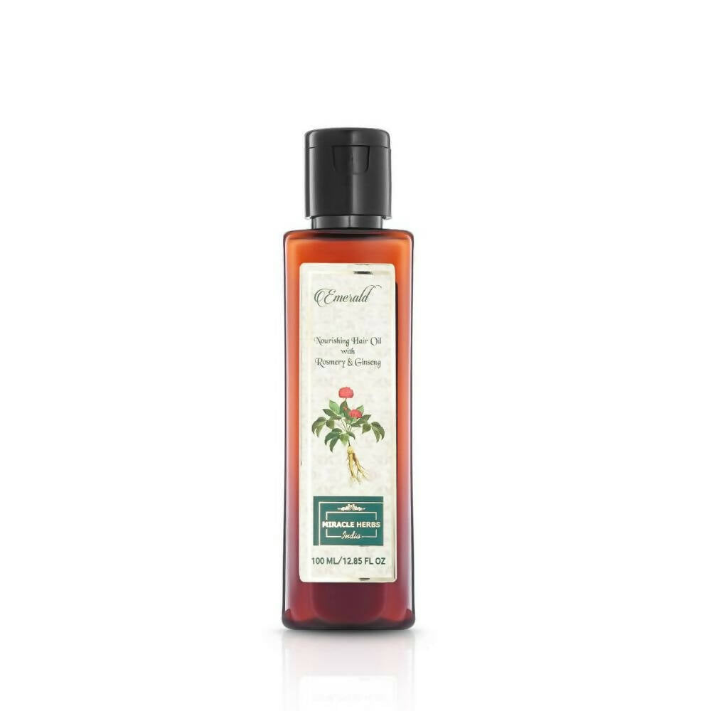Miracle Herbs Emerald Nourishing Hair Oil With Rosmery And Ginseng | Grocsy