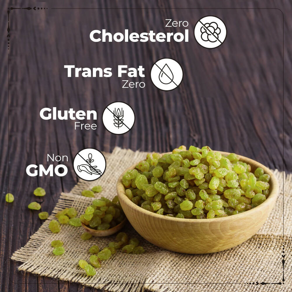 Happilo Premium seedless Afghani Green Raisins | Grocsy