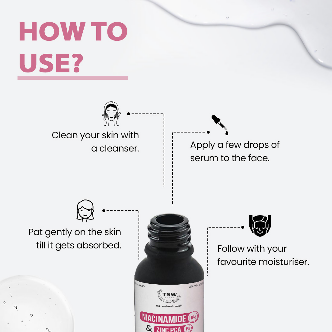 The Natural Wash 10% Niacinamide + 1% Zinc PCA Face Serum | Grocsy