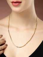 NVR Women's Gold-Polished Minimal Chain | Grocsy