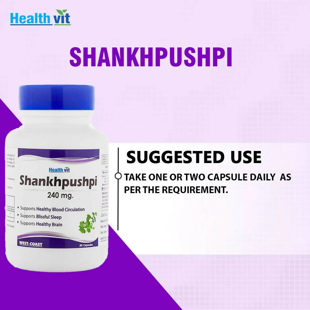 Healthvit Shankhpushpi Capsules | Grocsy