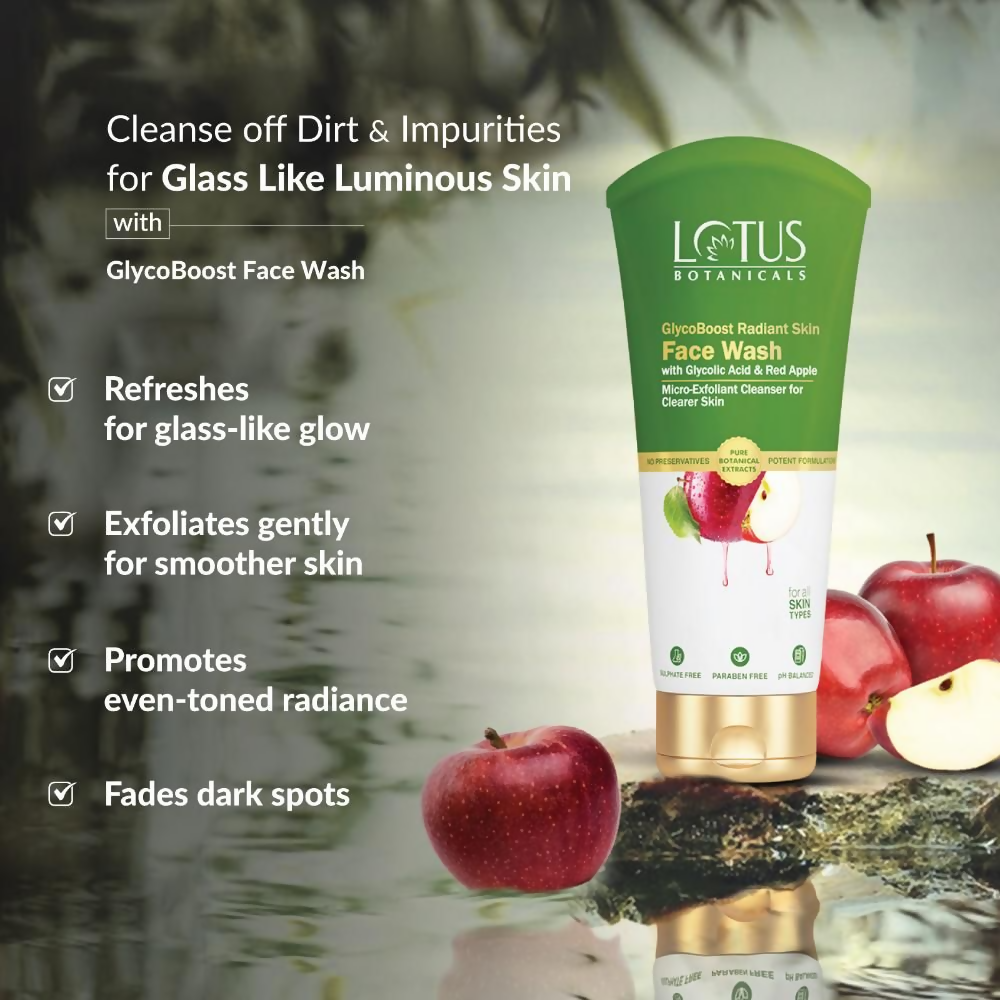 Lotus Botanicals GlycoBoost Radiant Skin Face Wash | Grocsy