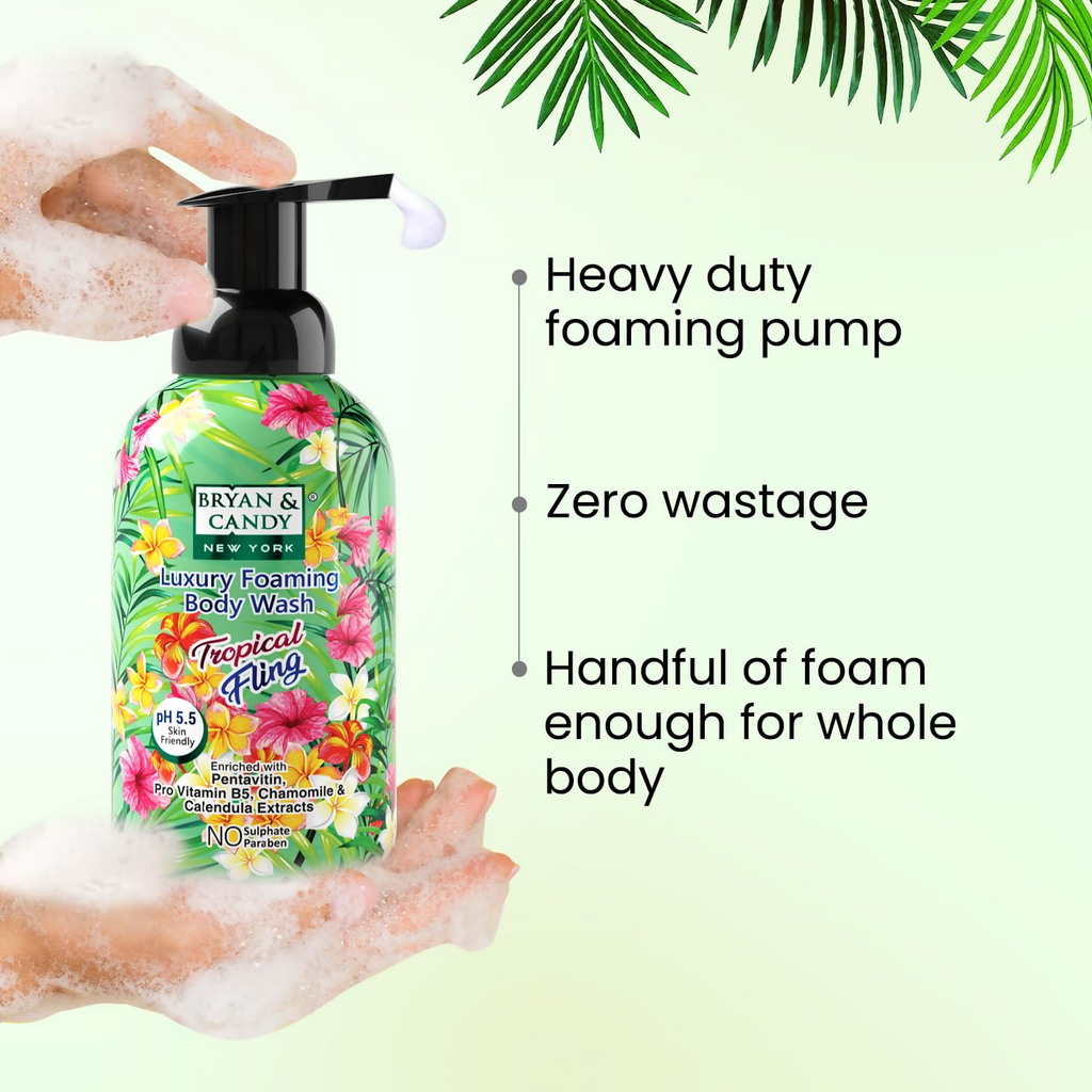 Bryan & Candy Luxury Foaming Body Wash - Tropical Fling | Grocsy