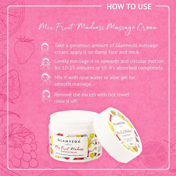 Glamveda Mix Fruit Massage Cream | Grocsy