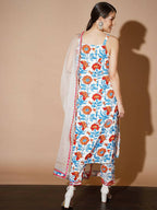 Myshka Women Multi Printed Kurta & Trousers With Dupatta | Grocsy