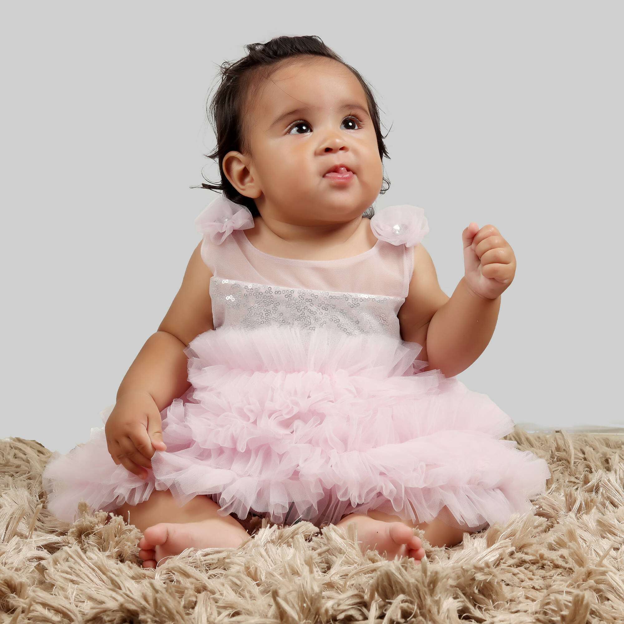 Pink Cow Fashions Pink & Sequin Gown | Grocsy