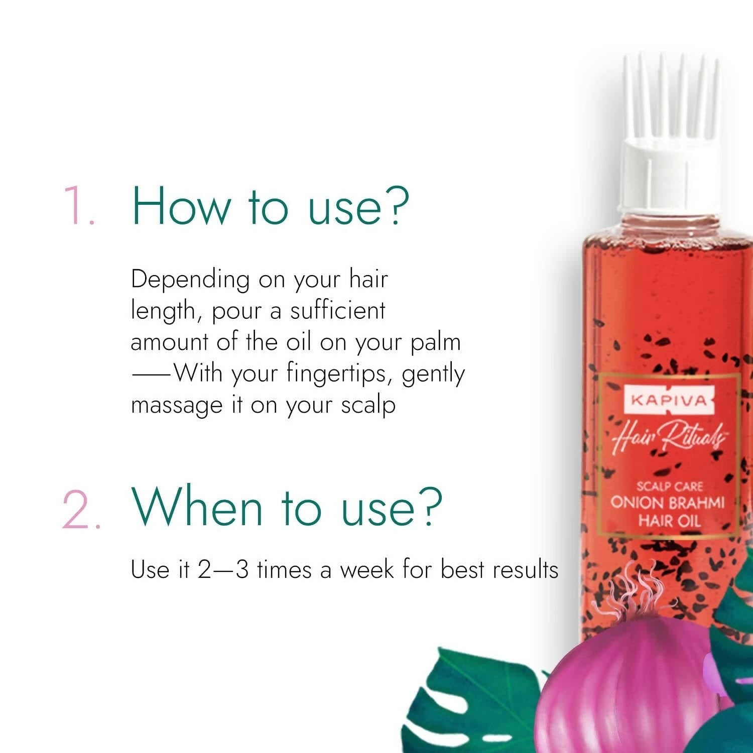 Kapiva Ayurveda Hair Rituals Onion Brahmi Hair Oil | Grocsy