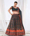 Wedding Designer Black Chinon Lehengha Choli - Anbazaar | Grocsy