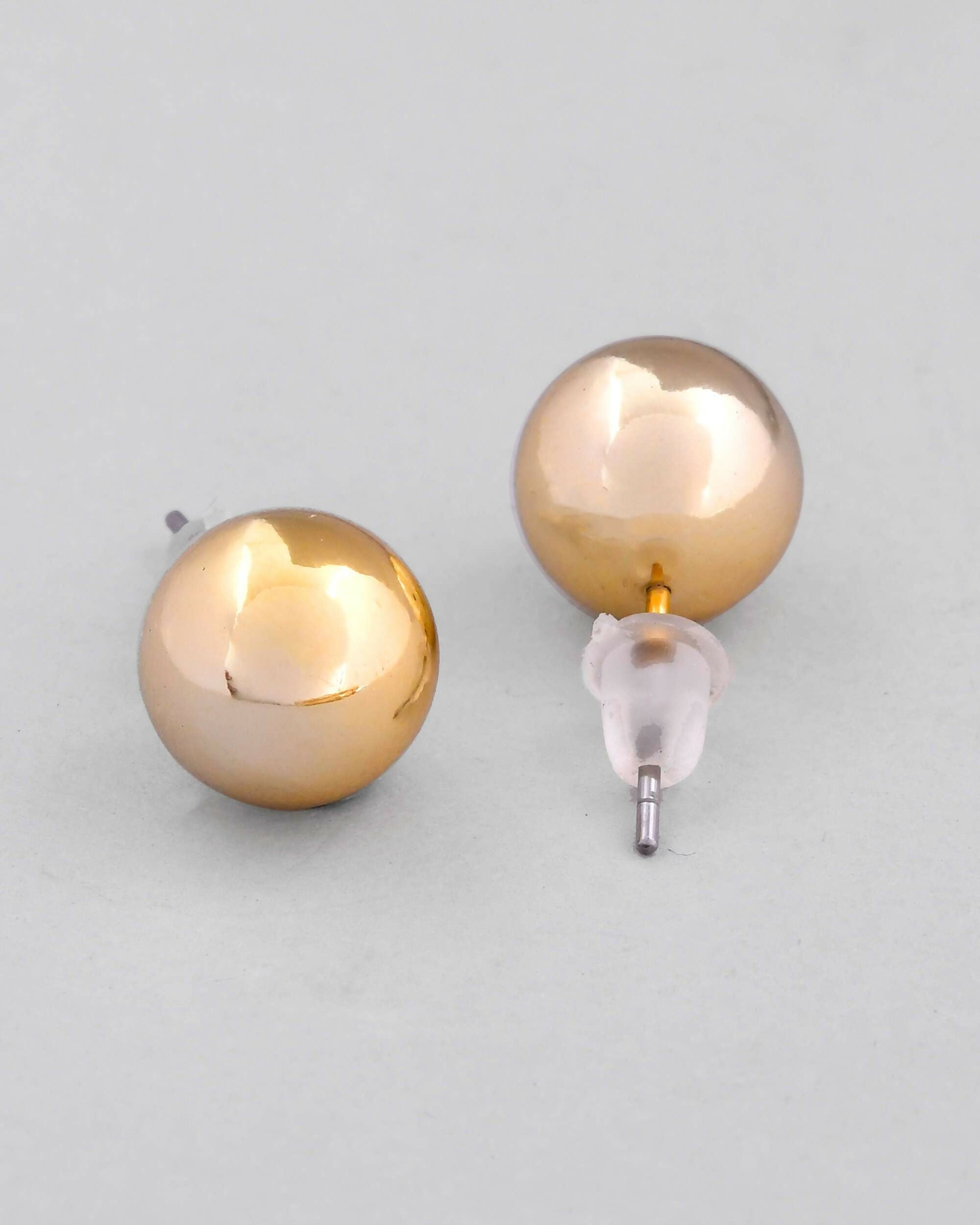 VOJ Gold-Polished Western Hasli with Studs Earrings Set | Grocsy