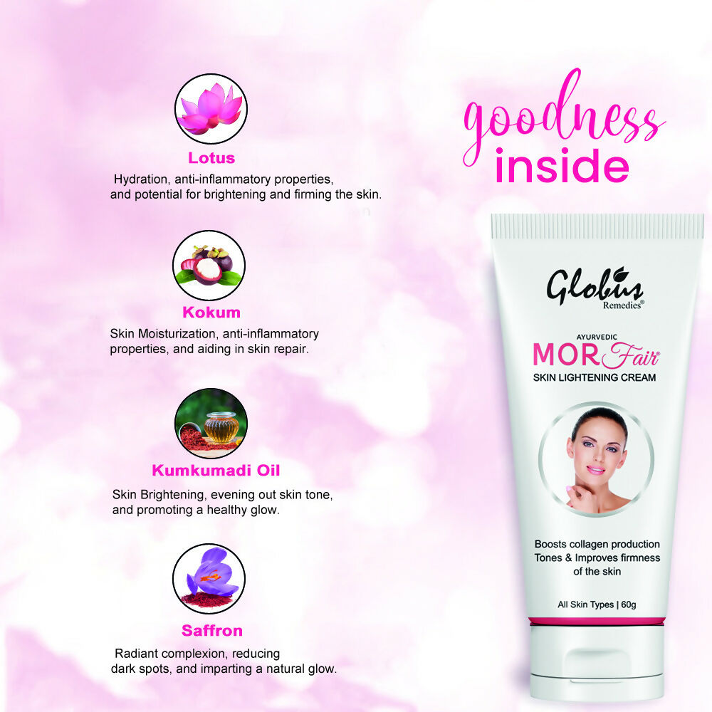 Globus Remedies Mor Fair Skin Lightening Cream, Enriched with Papaya & Orange | Grocsy
