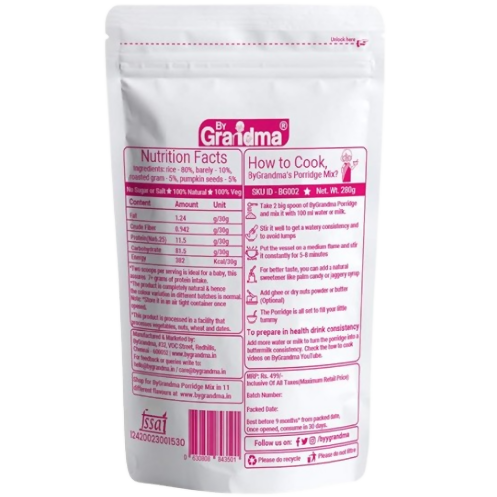 By Grandma Sprouted Cereal Mix - Rice, Barely with Pumpkin seeds | Grocsy