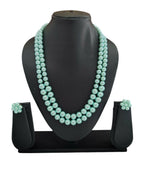 Inhanns Everyday Workwear Pearl Set (Double Layered Pearls) - Light Green | Grocsy