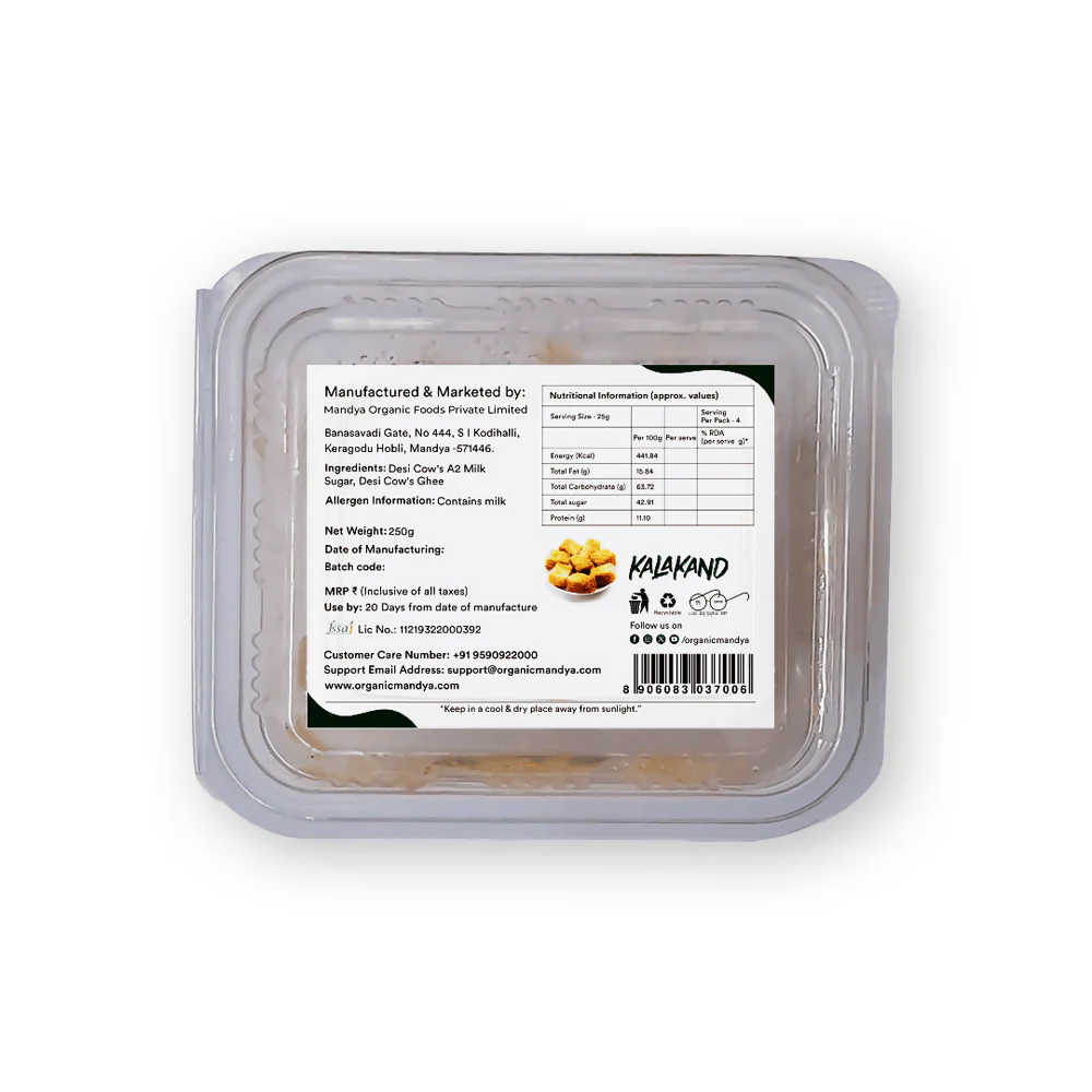 Organic Mandya A2 Kalakand | Grocsy