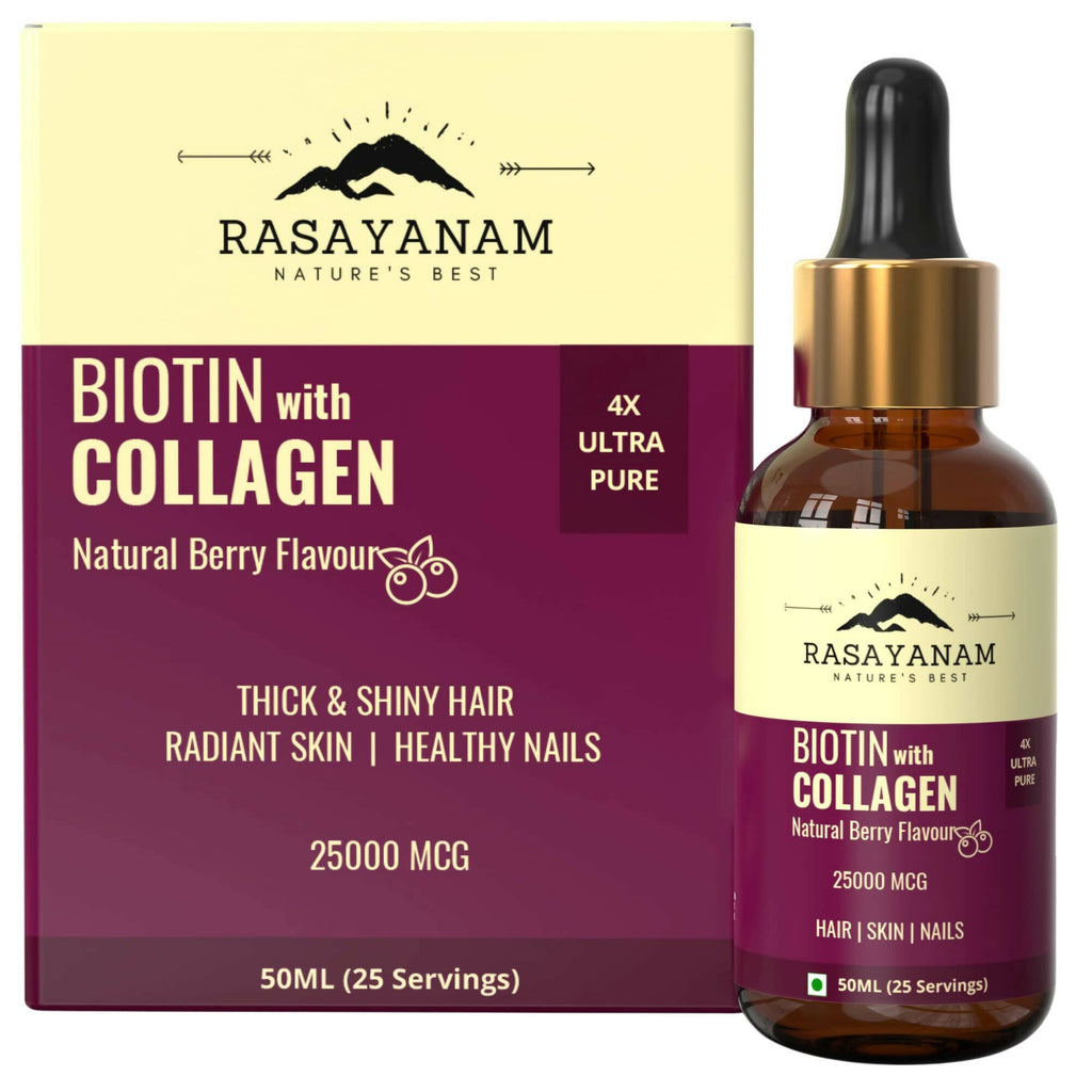Rasayanam Liquid Biotin & Collagen for Hair Growth | Grocsy
