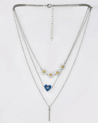 VOJ Beads Silver Plated Stainless Steel Layered Chain | Grocsy