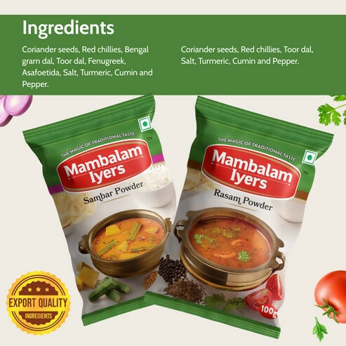 Mambalam Iyers Sambar & Rasam Powder | Grocsy