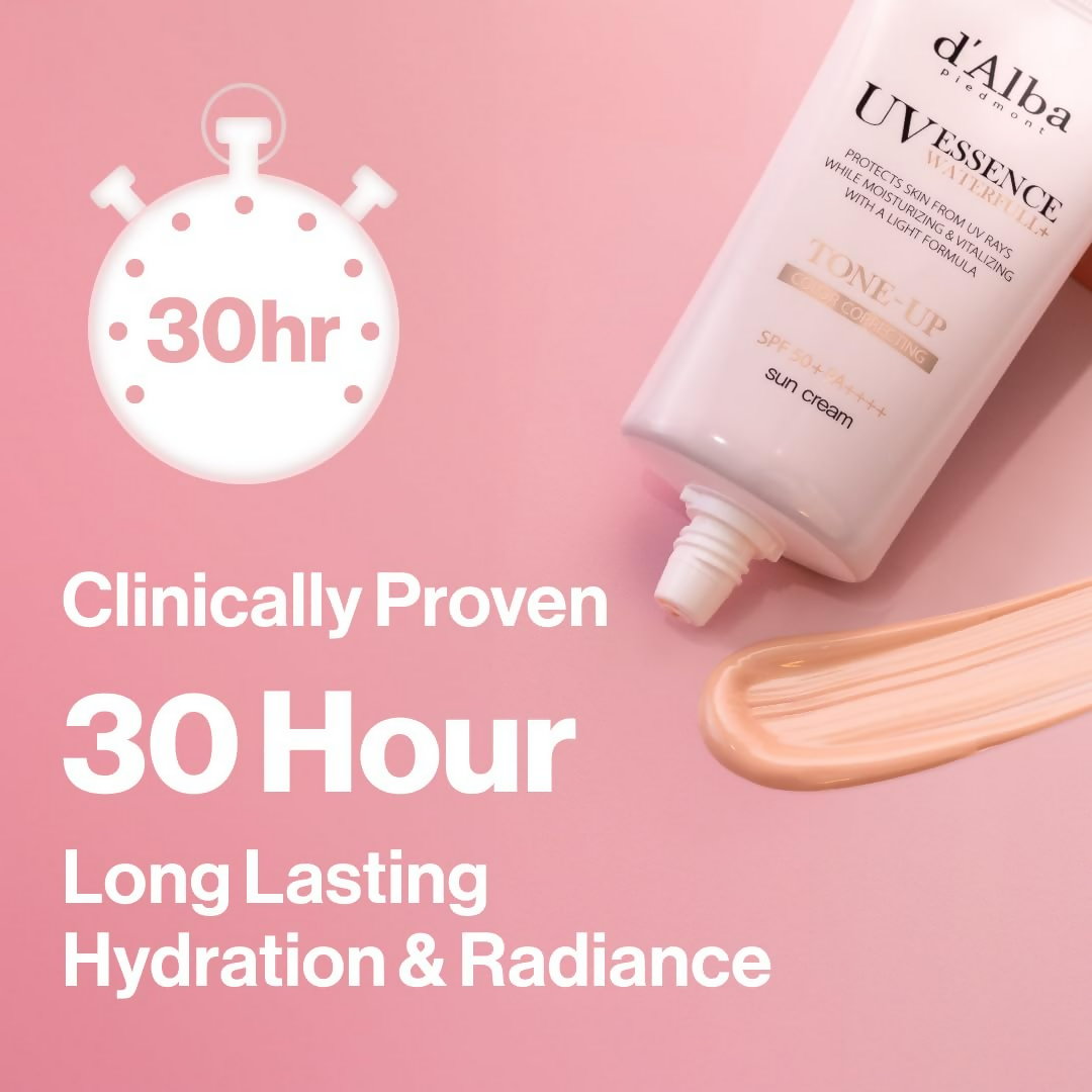 d'Alba Piedmont Italian White Truffle Waterfull Tone-Up Sunscreen Vegan Skincare Tinted Moisturizer With Spf 50+ Pa+++ | Grocsy
