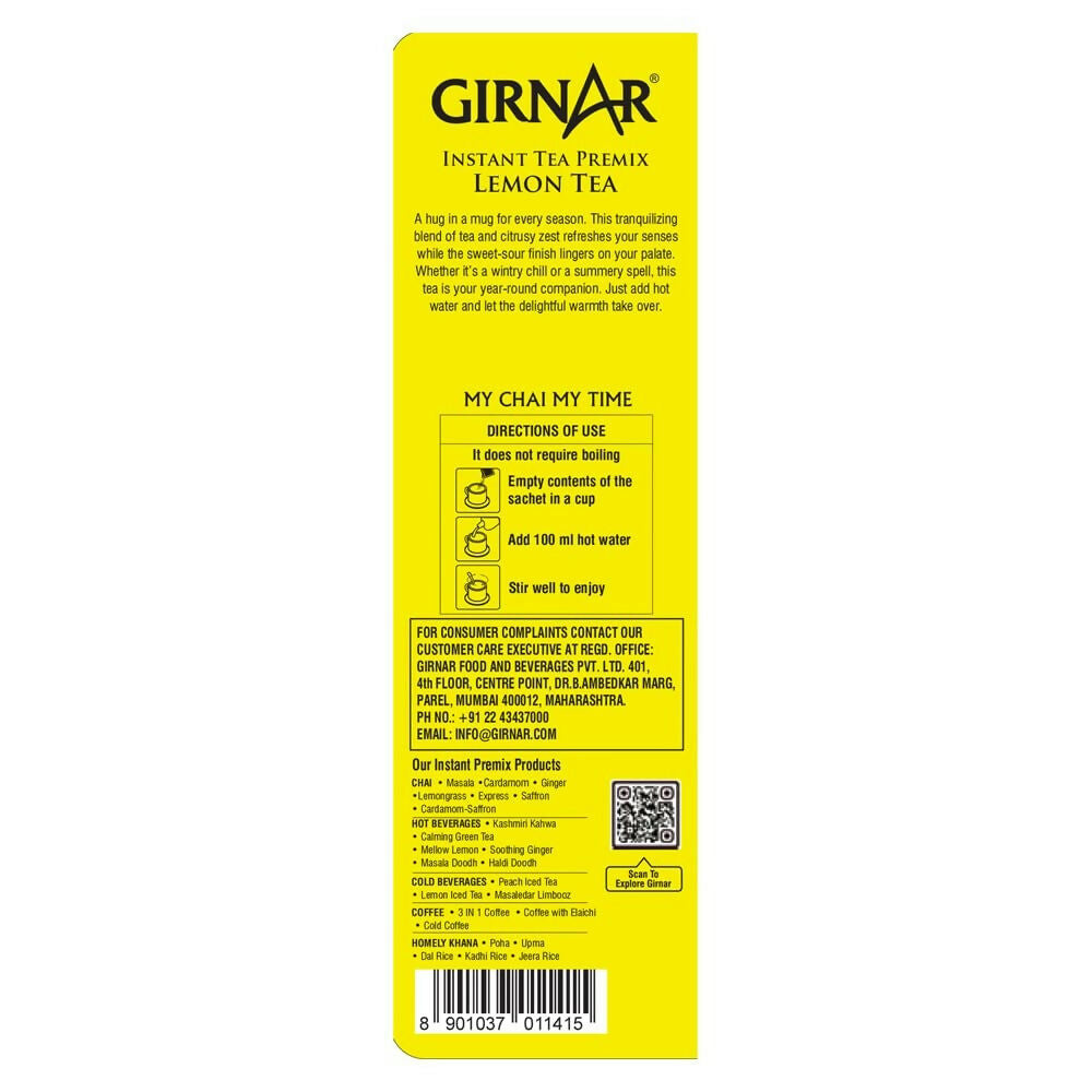 Girnar Instant Premix Lemon Black Tea Granules | Grocsy