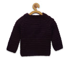 Chutput Kids Brown Coloured Solid Pullover with Sunflower Design | Grocsy