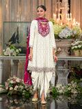 Anaita White Embroidered Silk Stitched Dhoti Suit | Grocsy