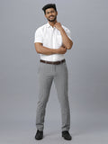 Ramraj Cotton Mens Half Sleeve Formal 100 % Cotton White Shirt | Grocsy