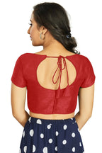 Aastha Fashion Women's Red Art Silk Designer Festive Wear Readymade Blouse | Grocsy