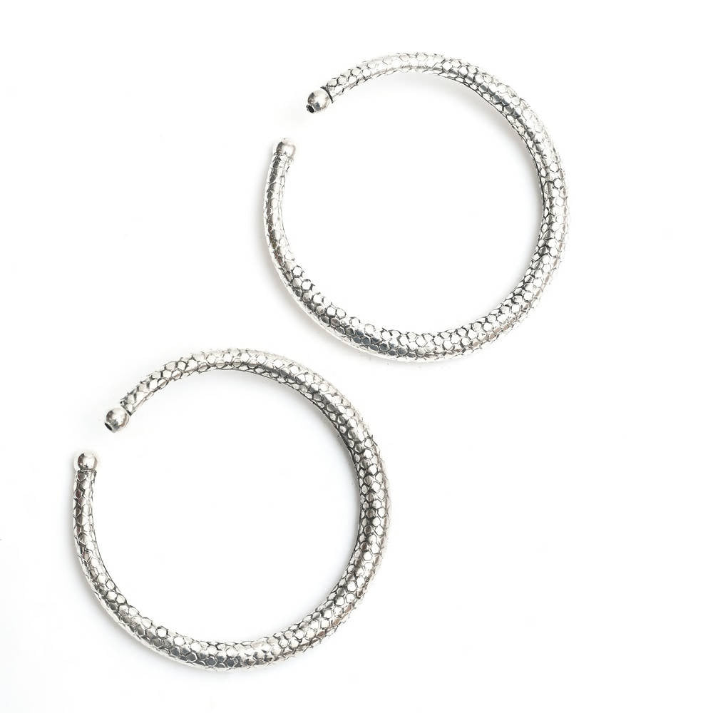 Mominos Fashion Kamal Johar Oxidised Silver Plain Kadiyam Anklets | Grocsy