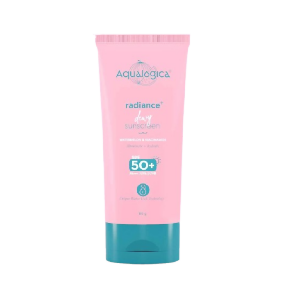 Aqualogica Radiance+ Dewy Lightweight Sunscreen Gel SPF 50+ PA+++ | Grocsy