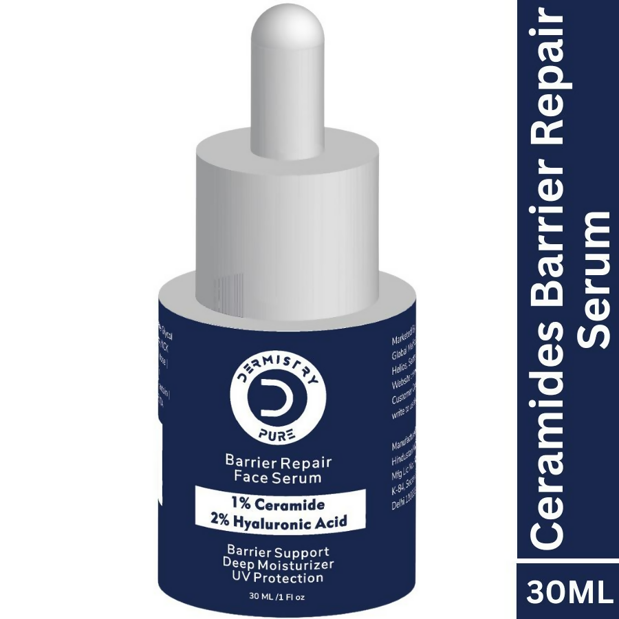 Dermistry 1% Ceramide 2% Hyaluronic Acid Sensitive Dry Skin Barrier Repair Moisturiser Face Serum | Grocsy