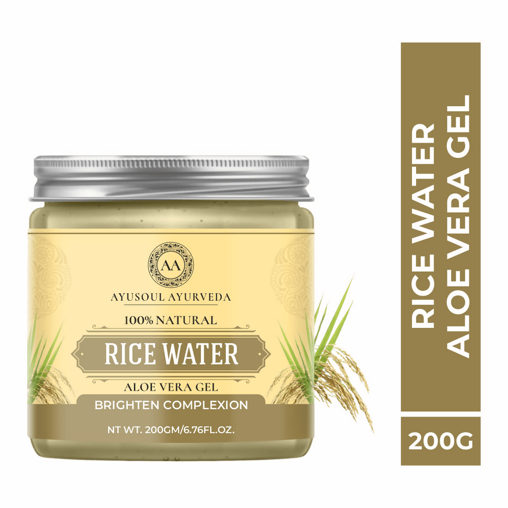 Ayusoul Ayurveda Rice Water Aloe Vera Gel For Body Skin Treatment | Grocsy