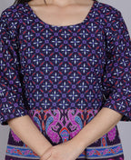 Vamika Multicolor Cotton Printed Party/Casual Wear Kurti (GAM19K) | Grocsy