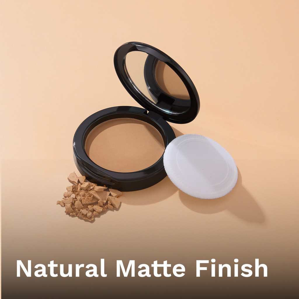 Pilgrim Matte Finish Compact Powder With SPF 25 - Caramel-25 | Grocsy