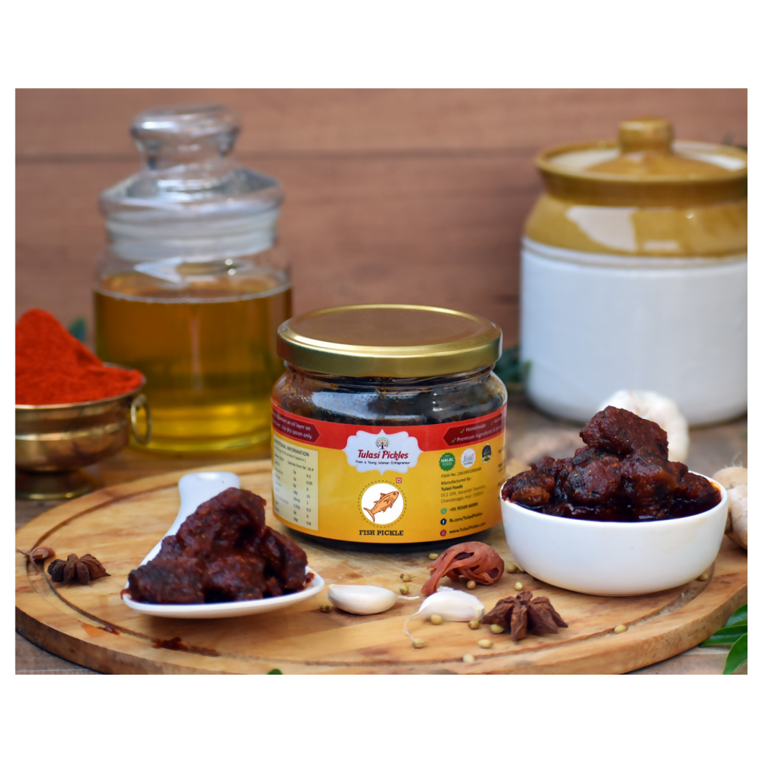Tulasi Pickles Fish Boneless Pickle (Korramenu) | Grocsy