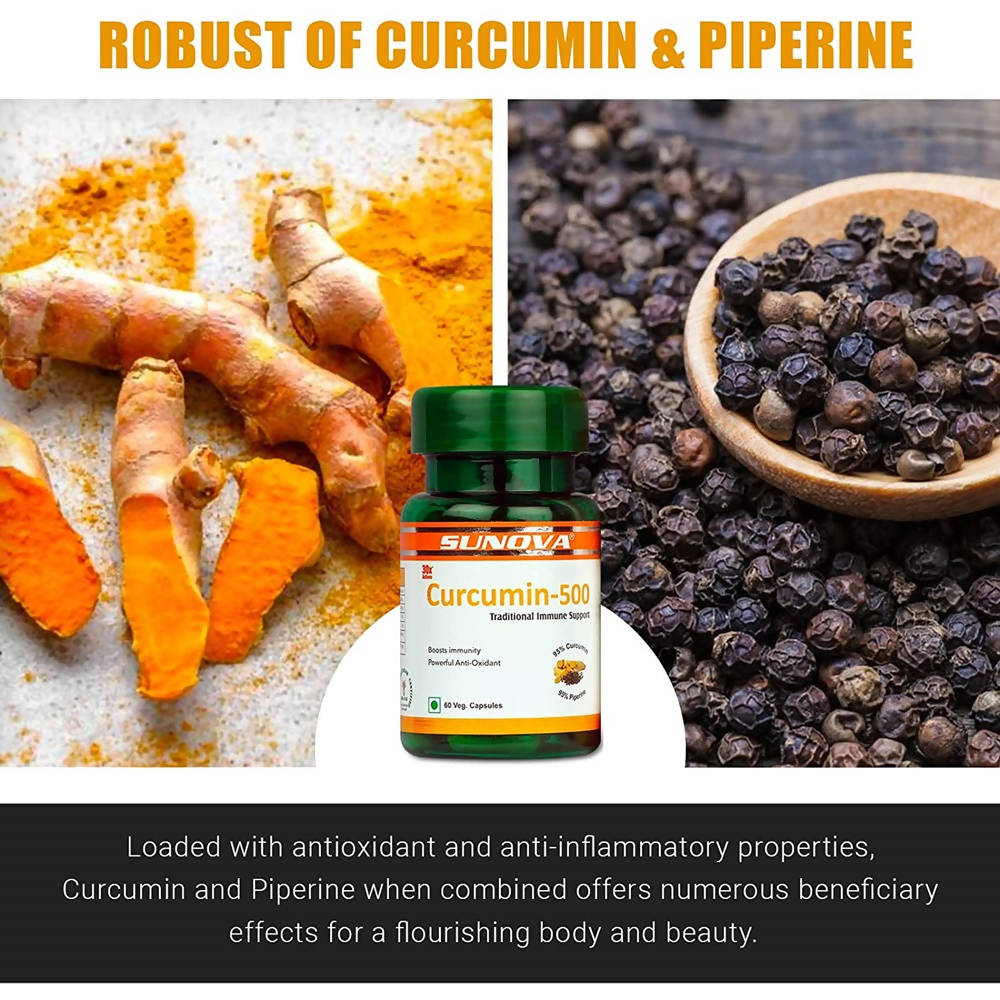 Sunova Curcumin-500 Traditional Immune Support Capsules | Grocsy
