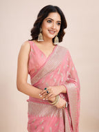 kasee Floral Embroidered Art Silk Ready to Wear Saree | Grocsy