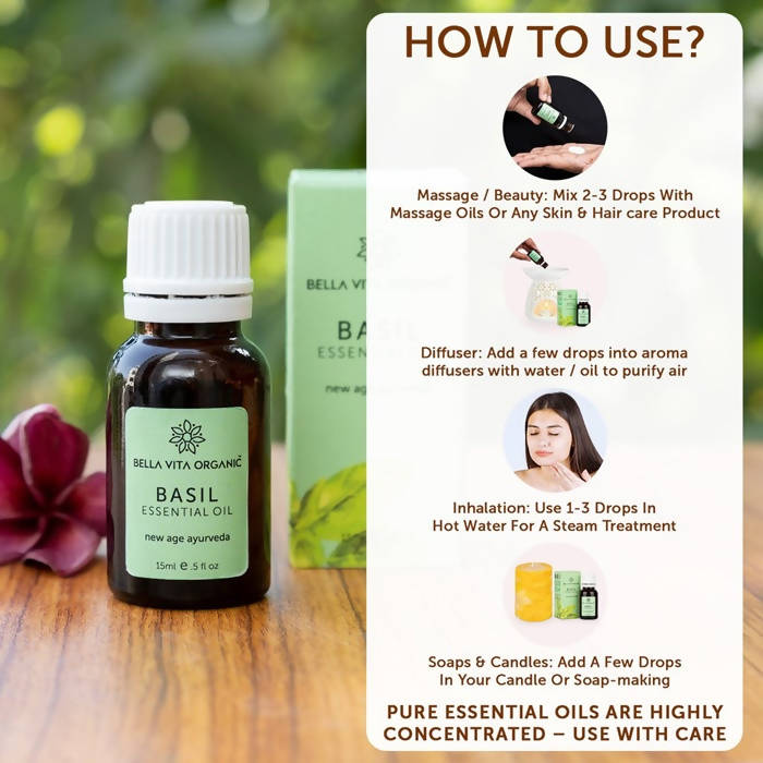 Bella Vita Organic Basil Essential Oil | Grocsy