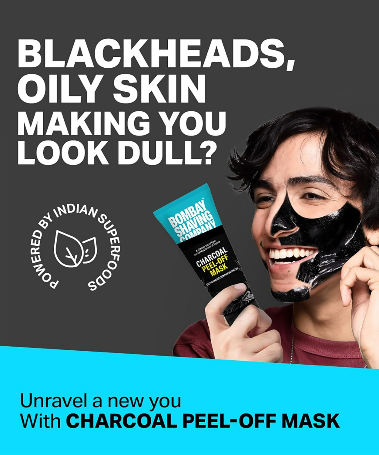 Bombay Shaving Company Activated Charcoal Peel Off Mask | Grocsy