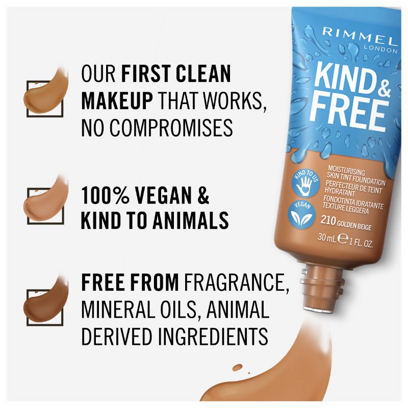 Rimmel London Kind & Free Moisturizing Skin Tint - Golden Beige | Grocsy