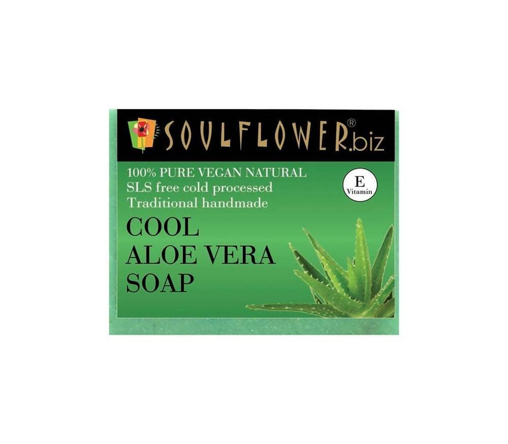 Soulflower Cool Aloe Vera Handmade Soap | Grocsy