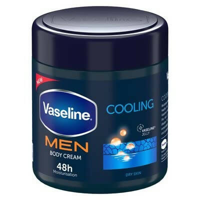 Vaseline Men Cooling Moisturizing Body Cream For Dry Skin | Grocsy